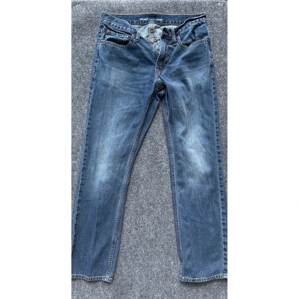 Old Navy Straight Built-In Tough Jeans Mens 30x30 Medium Wash Blue Denim Pants